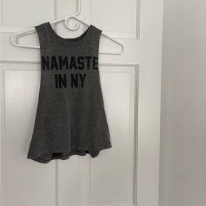 ALO Yoga Gray Graphic Sleeveless Top